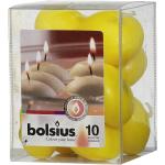 Gelbe Bolsius Runde Schwimmkerzen aus Glas 10-teilig 