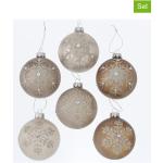 Reduzierte Silberne Boltze Runde Weihnachtskugeln aus Silber zum Hängen 12-teilig 