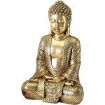 Goldene Moderne 39 cm Boltze Buddha Figuren aus Porzellan 