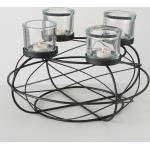 Reduzierte Schwarze Moderne Boltze Teelichthalter aus Metall 
