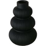 Schwarze Moderne 21 cm Boltze Runde Vasen & Blumenvasen 21 cm matt aus Keramik 
