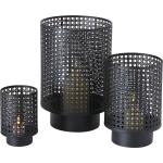 Schwarze Moderne 13 cm Boltze Kerzenständer Sets aus Eisen 3-teilig 