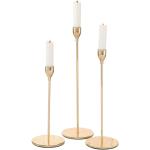 Goldene Moderne Boltze Runde Kerzenständer Sets glänzend aus Eisen 3-teilig 