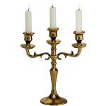 Boltze Kerzenständer Varas (Gold, 3-flammig, Höhe 26 cm, Kerzenhalter aus Metall, Dekoration Esstisch/Kommode, edles Design) 1019023