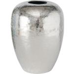 Graue 21 cm Boltze Vasen & Blumenvasen glänzend aus Aluminium 
