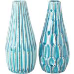 Blaue Moderne Boltze Vasen & Blumenvasen aus Steingut 