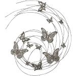 Silberne Moderne Boltze Schmetterlinge Bilder mit Insekten-Motiv 