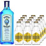 Bombay Sapphire Gin 1 Liter mit 12x Goldberg Tonic Water 0,2 Liter