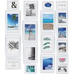 Weiße Fotowände & Bilderrahmen Sets aus Kunststoff 10x15 18-teilig 
