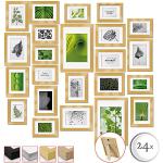 Goldene Nachhaltige Fotowände & Bilderrahmen Sets aus Holz 10x15 24-teilig 