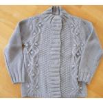Graue Kinderübergangsjacken aus Baumwollmischung für Mädchen Größe 122 