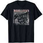 Schwarze Bon Jovi T-Shirts aus Jersey Größe S 