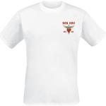 Bon Jovi T-Shirt - Bad Name - S bis 3XL - für Männer - Größe L - weiß - Lizenziertes Merchandise