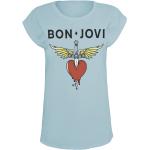 Blaue Bon Jovi T-Shirts für Damen Größe 3 XL für Festivals 
