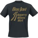 Bon Jovi T-Shirt - Slippery When Wet - S bis 3XL - für Männer - Größe XL - schwarz - Lizenziertes Merchandise