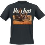Schwarze Bon Jovi Rundhals-Ausschnitt T-Shirts für Herren Größe 3 XL für Festivals 
