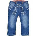 Blaue Bestickte Bondi Jeans-Latzhosen für Kinder aus Denim für Jungen Größe 80 