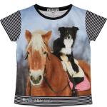 Halblangärmelige Bondi Horse Love Kinder T-Shirts mit Pferdemotiv aus Jersey für Mädchen Größe 134 
