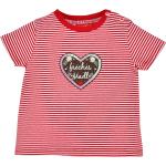 Gestreifte Romantische Halblangärmelige Bondi Pailletten Shirts für Kinder mit Glitzer aus Jersey Größe 110 