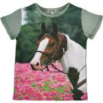Halblangärmelige Bondi Horse Love Kinder T-Shirts mit Tiermotiv aus Baumwolle für Mädchen Größe 134 