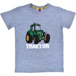 Melierte Halblangärmelige Bondi Under Construction Kinder T-Shirts mit Traktor-Motiv für Jungen Größe 134 