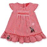 Rote Bestickte Bondi Bestickte Kinderkleider mit Rüschen aus Baumwolle für Mädchen Größe 104 