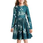 Reduzierte Blumenmuster Langärmelige Jerseykleider für Kinder aus Jersey für Mädchen für den für den Herbst 