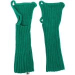 Reduzierte Grüne Strick-Stulpen für Damen Einheitsgröße für den für den Herbst 