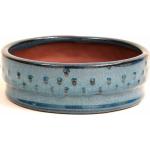 Blaue Runde Bonsaischalen 15 cm aus Keramik 