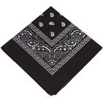 Schwarze Boolavard Dreieckige Damenbandanas aus Baumwolle 12-teilig 
