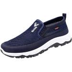 Blaue Business Low Sneaker mit Schnürsenkel rutschfest für Herren Größe 42 für den für den Sommer 
