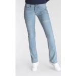 Bootcut-Jeans ARIZONA "mit Keileinsätzen" blau (bleached) Damen Jeans Bootcut
