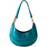 Reduzierte Blaue Elegante BORBONESE Bodybags aus Leder mit Innentaschen für Damen 