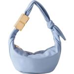 Reduzierte Blaue BORBONESE Lederhandtaschen mit Reißverschluss aus Kalbsleder für Damen mini 