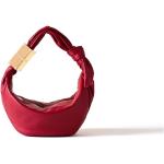 Reduzierte Rote Elegante BORBONESE Lederhandtaschen mit Reißverschluss aus Kalbsleder für Damen mini 