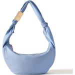 Reduzierte Blaue Elegante BORBONESE Lederhandtaschen mit Reißverschluss aus Kalbsleder für Damen medium 