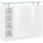 Weiße Borchardt Möbel Sideboards Hochglanz matt aus Glas Breite 50-100cm, Höhe 50-100cm, Tiefe 0-50cm 