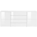 Reduzierte Weiße Borchardt Möbel Sideboards Hochglanz matt mit Schublade Breite 150-200cm, Höhe 50-100cm, Tiefe 0-50cm 