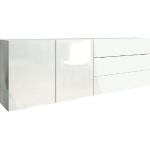 Weiße Borchardt Möbel Kommoden Hochglanz matt aus Holz mit Schublade Breite 150-200cm, Höhe 50-100cm, Tiefe 0-50cm 