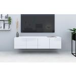 Reduzierte Weiße Borchardt Möbel Lowboards Hochglanz matt Breite 150-200cm, Höhe 0-50cm, Tiefe 0-50cm 