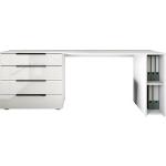 Reduzierte Weiße Borchardt Möbel Schreibtische mit Stauraum mit Schublade Breite 150-200cm, Höhe 50-100cm, Tiefe 50-100cm 