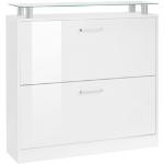 Reduzierte Weiße Borchardt Möbel Schuhschränke matt aus Glas Breite 50-100cm, Höhe 50-100cm, Tiefe 0-50cm 