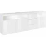 Reduzierte Weiße Moderne Borchardt Möbel Sideboards Hochglanz matt aus Holz Breite 150-200cm, Höhe 50-100cm, Tiefe 0-50cm 