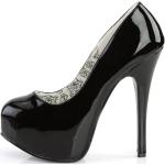 Schwarze Bordello Teeze High Heels & Stiletto-Pumps aus Kunstleder für Damen 