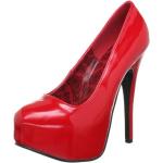 Rote Bordello Teeze Runde High Heels & Stiletto-Pumps für Damen mit Absatzhöhe über 9cm 