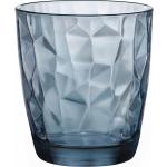 Bormioli Rocco 302259 Diamond Ocean Blue Tumbler, Trinkglas, 390ml, Glas, blau, 6 Stück - blau Glas 302259