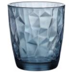 Bormioli Rocco 350220 Diamond Ocean Blue Trinkglas, Wasserglas, Saftglas, 305ml, Glas, blau, 6 Stück 8004360065039 (350220)