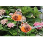 60 cm Deko-Vögel für den Garten mit Tiermotiv aus Glas 2-teilig 