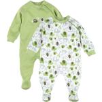 Grüne Bornino Basics Kinderschlafoveralls mit Reißverschluss aus Baumwolle für Babys Größe 86 2-teilig 