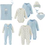 Blaue Bornino Basics Kinderwickelbodys aus Baumwolle für Babys Größe 50 8-teilig 